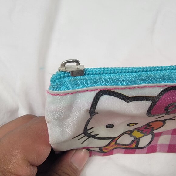 Sanrio Hello Kitty Cat Pink Flat Pen Pencil School Work Pouch Case Baggie - Picture 4 of 6